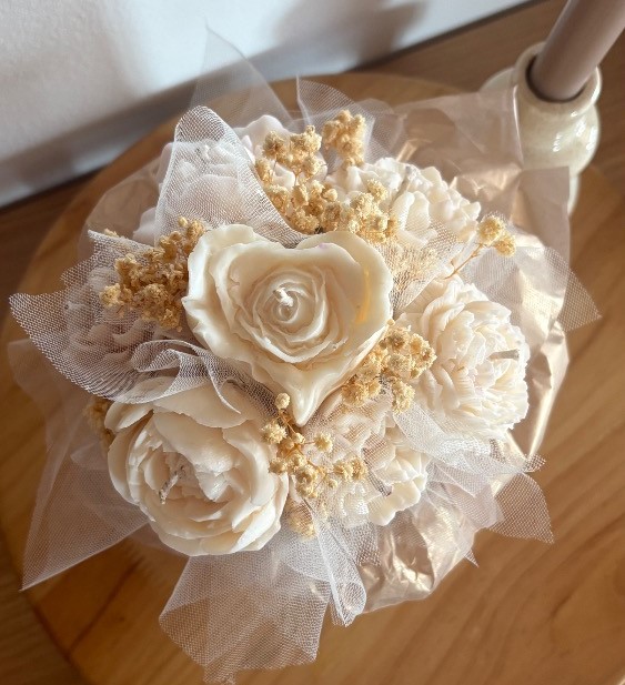 Candles Flower Box - béžový, malý